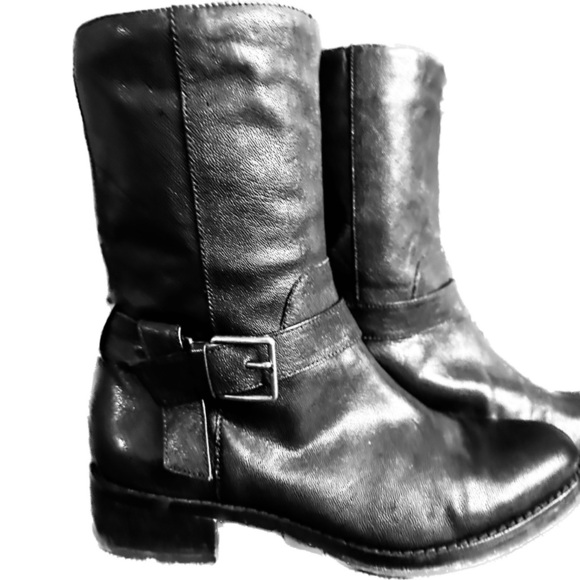 Cole Hahn Black leather boots mid calf size 8 - Picture 10 of 11